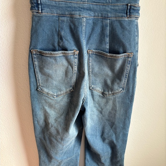 Americana Good American Light Blue Denim Jumpsuit size 1 w/as adjustable waist - Picture 14 of 16